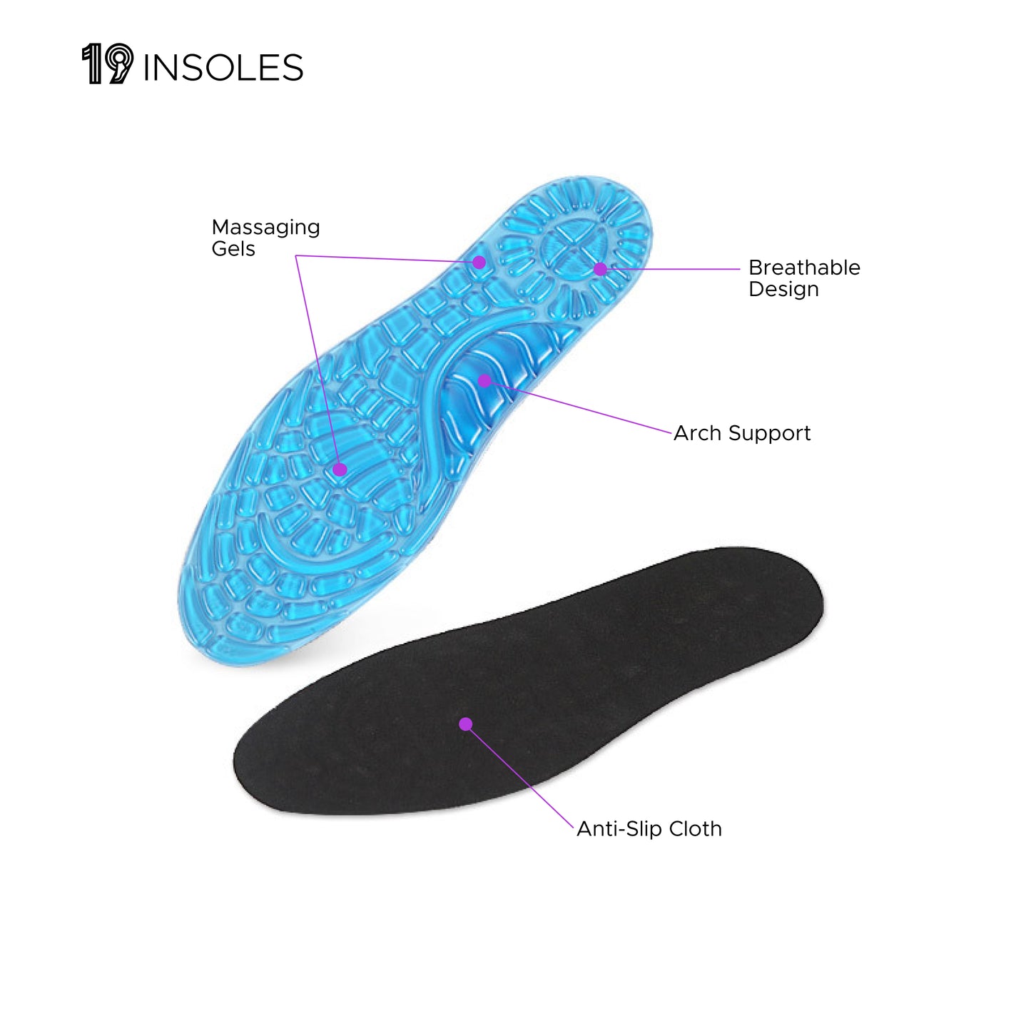 Everyday Gel Insoles (Ideal for sneakers and formal shoes)